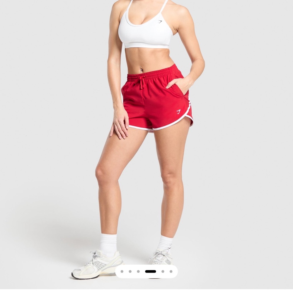 NWOT Gymshark Red Women's Training Contrast Loose Shorts 2.5” ( Size XL )